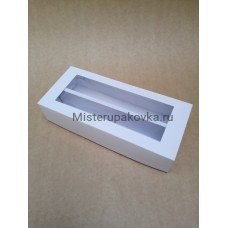 Коробка 270х120х60, с разделителем, с окном, белая 