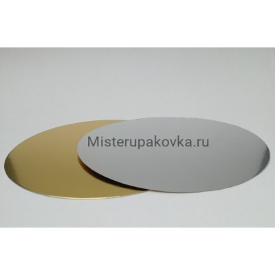 Подложка D-290 мм, толщина 0,8 мм, золото/серебро
