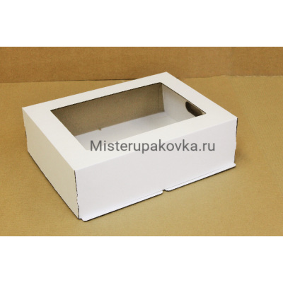 Коробка для торта  400х300х120 мм, белая
