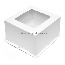 Коробка для торта 420х420х300 мм, белая