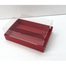 Коробка 135х90х50 мм, для 2 пирожных, красная