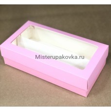 Коробка 210х110х55 мм с разделителем, розовая