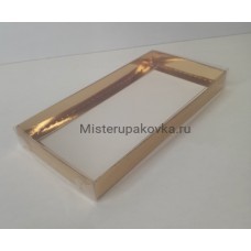 Коробка 180х90х17 мм, с пл/кр, золото