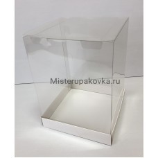 Коробка 200х200х270 мм, крафт/белая (комплект)