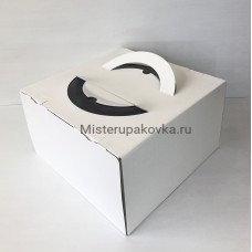 Коробка для торта 350х350х200 мм, Белая