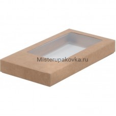 Коробка для шоколадной плитки 180х90х17 мм, крафт (фасовка 10 шт.)